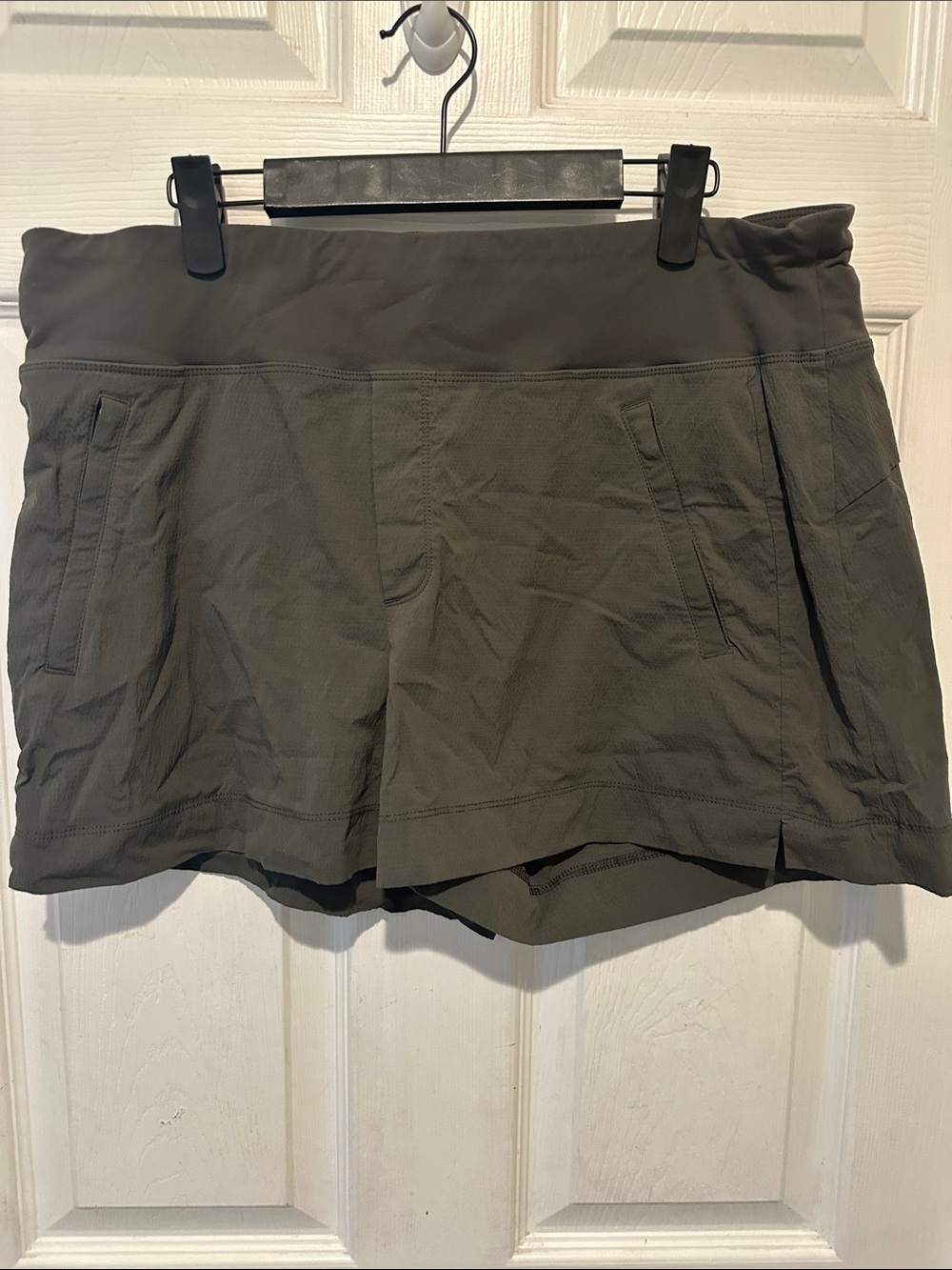 Athleta Olive Green Shorts with Pockets